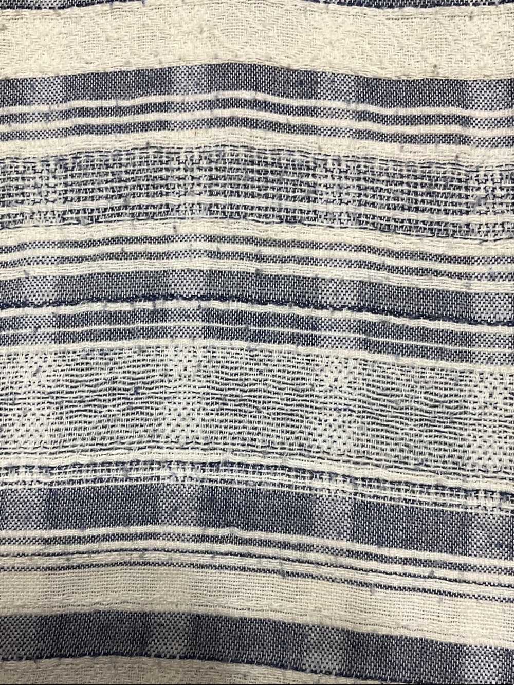 Umgee Blue and White Striped Tunic with Lace Yoke - Picture 7 of 10